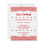 Red and White Polka Dots Party Invite