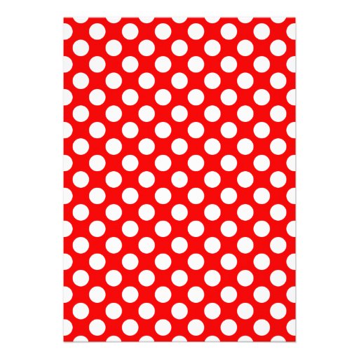 Red and White Polka Dots Personalized Invite