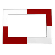 Red and White Rectangles Magnetic Frame