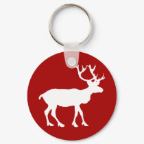 Red and White Reindeer keychains