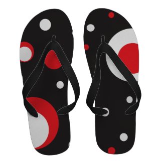 Red and White Retro Circle