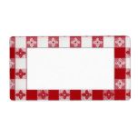 Red and White Retro Label