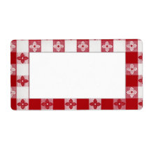 Red and White Retro Label