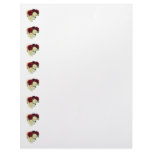 Red and White Rose Heart Custom Letterhead