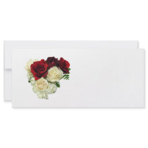 Red and White Rose Heart Rack Cards