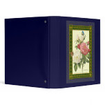 Red and White Roses Botanical Art Binder