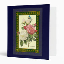 Red and White Roses Botanical Art Binder binders