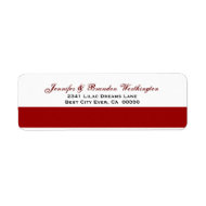 Red and White Simple label