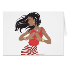 Red and white sisterhood sorority  card