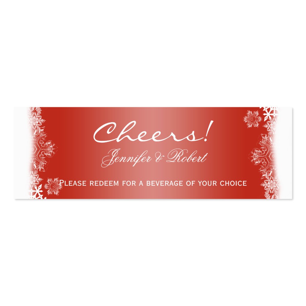 drink ticket template and white snowflake wedding drink tickets business card template drink ticket template and white snowflake wedding drink tickets business card template