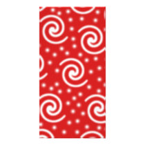 Red and white spiral pattern. personalized photo card