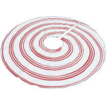 Red and White Spiral  Tree Skirt
