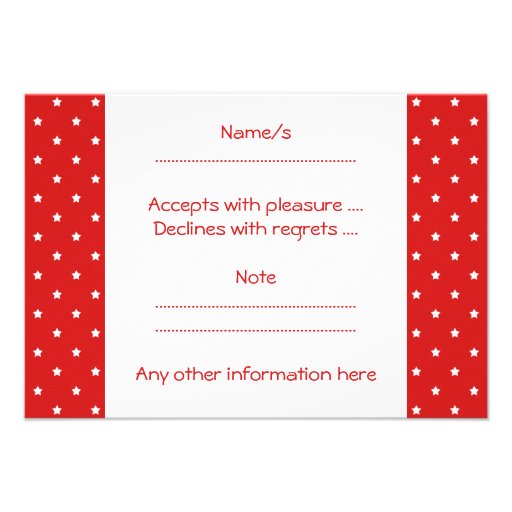 Red and white stars pattern. announcements