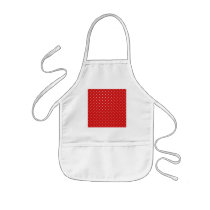 Red and white stars pattern. apron