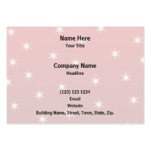 Red and White Stars Pattern. Business Card Template