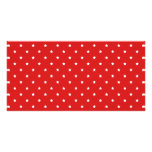 Red and white stars pattern. photo cards