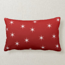 Red and White Stars Pattern. Pillow