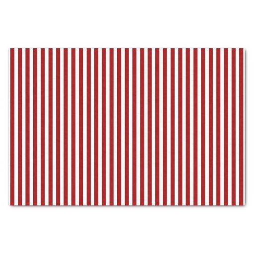 Red and White Striped Pattern Tissue Paper | Zazzle