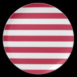 Red and White Striped Plate plates