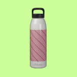 Red and White Stripes Water Bottle water bottles