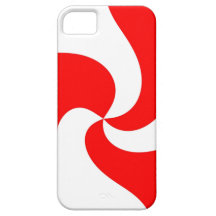 Red And White Swirl iPhone 5 Case