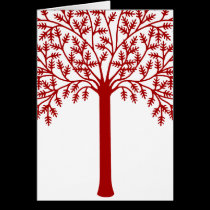 Red and White Tree cards