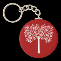 Red and White Tree keychains
