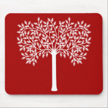 Red and White Tree mousepads