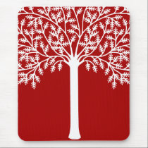 Red and White Tree mousepads