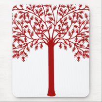 Red and White Tree mousepads