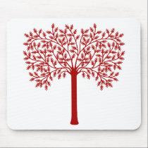 Red and White Tree mousepads