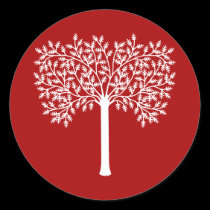 Red and White Tree stickers