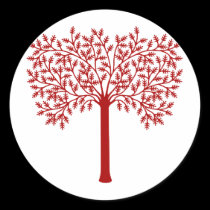 Red and White Tree stickers