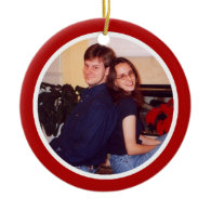 Red and White - Two Sided Christmas Tree Ornaments