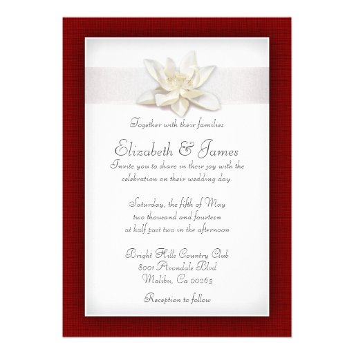 Red And White Wedding Invitations