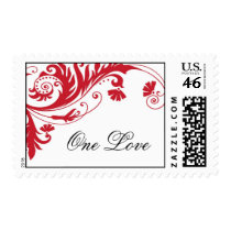 Red and White Wedding Postage postage by colourfuldesigns Red and White Wedding Postage postage