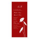 Red and White Wildflowers Wedding Invitation