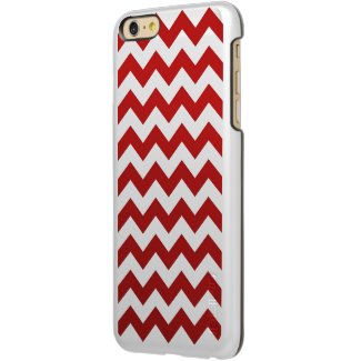 Red and White Zigzag Incipio Feather® Shine iPhone 6 Plus Case