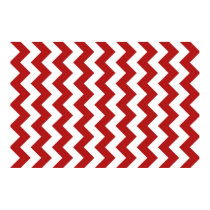 Red and White Zigzag posters