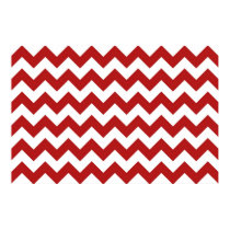 Red and White Zigzag posters