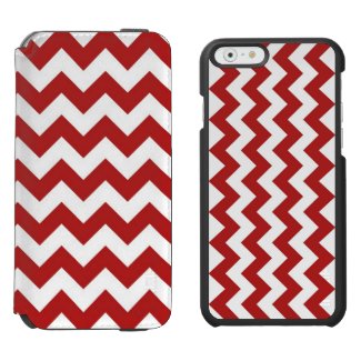 Red and White Zigzag Incipio Watson™ iPhone 6 Wallet Case