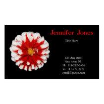 Red and Wite Floral Business Card business cards