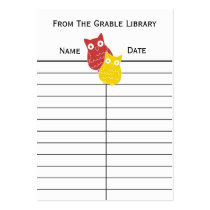 Red and Yellow Book Return Cards business cards by candystore Red and Yellow Book Return Cards business cards