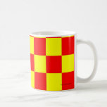 Red and Yellow Checkered Mug