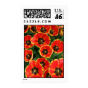 Red and Yellow Field of Tulips postage