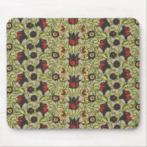 Red and Yellow Floral Mousepad