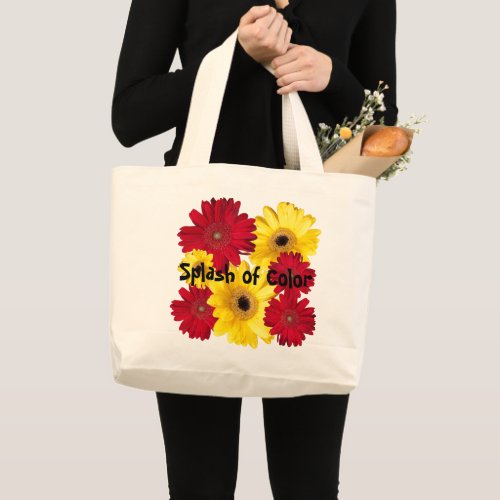 Red and Yellow Gerber Daisy Close Up Photographs Bags