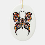 Red and Yellow Haida Spirit Butterfly Ornaments Red and Yellow Haida Spirit Butterfly Ornaments