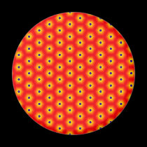 Red and Yellow Honeycomb Pattern Magnet by Rajee1 Red and Yellow Honeycomb Pattern Magnet
