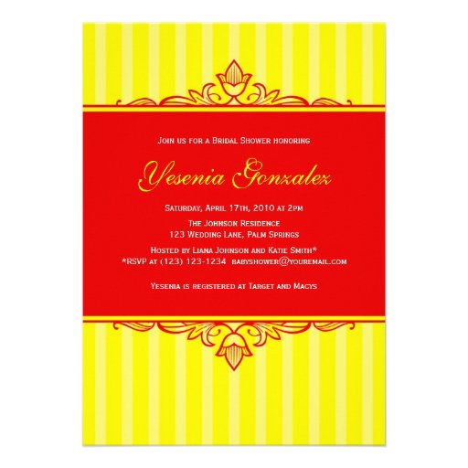 Red and Yellow Invitations